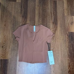 Alo ribbed cropped savvy short sleeve